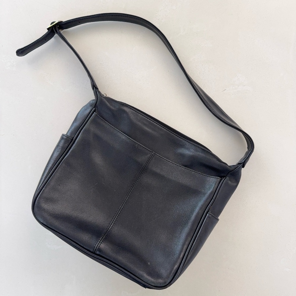 Giani Bernini Black Leather Shoulder Bag